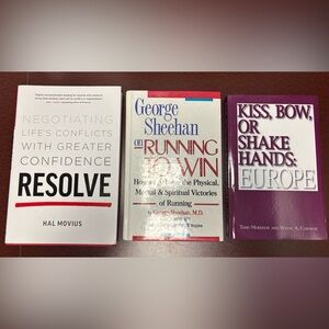 Set of Three Books: Resolve, Running to Win, Kiss Bow or Shake Hands